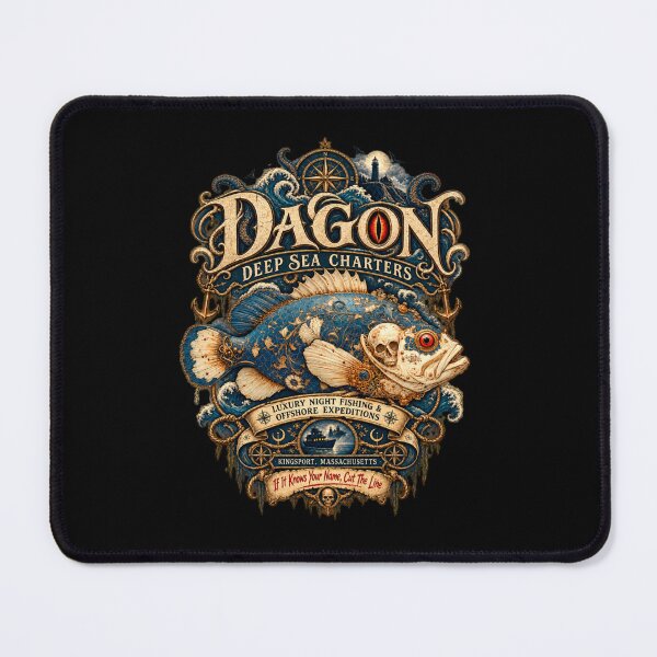 Item preview, Dagon Deep Sea Charters, Gothic Cosmic Horror Fishing Club designed and sold by SurrealeyeSEA.
