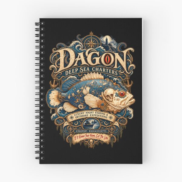Item preview, Dagon Deep Sea Charters, Gothic Cosmic Horror Fishing Club designed and sold by SurrealeyeSEA.