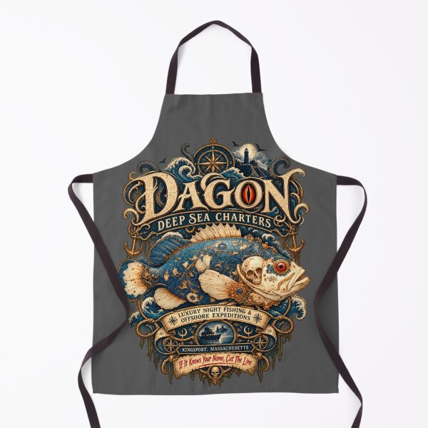 Item preview, Dagon Deep Sea Charters, Gothic Cosmic Horror Fishing Club designed and sold by SurrealeyeSEA.
