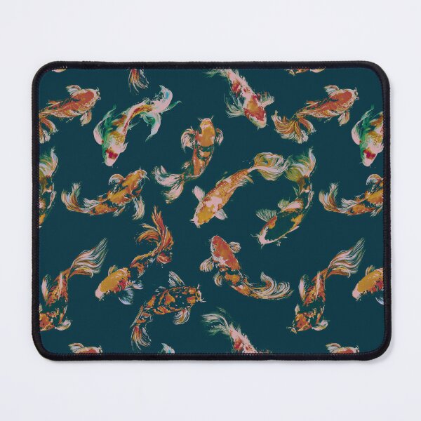 Item preview, Nocturnal Koi Jazz - Deep Teal & Emerald designed and sold by Lidra Zehcnas.