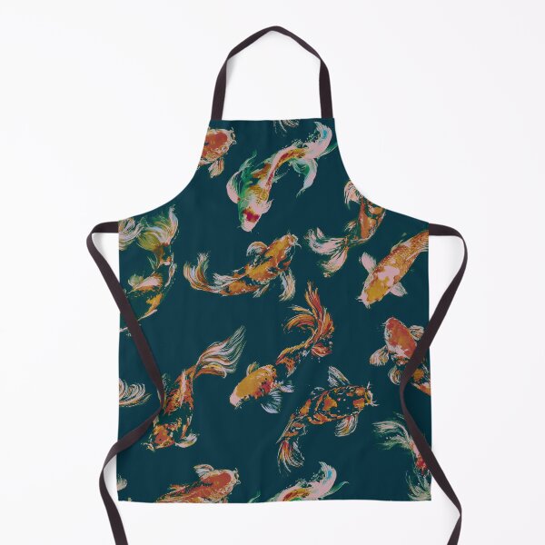Item preview, Nocturnal Koi Jazz - Deep Teal & Emerald designed and sold by Lidra Zehcnas.