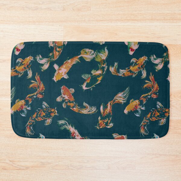 Item preview, Nocturnal Koi Jazz - Deep Teal & Emerald designed and sold by Lidra Zehcnas.