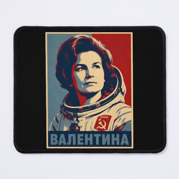Item preview, Valentina Tereshkova Soviet Space Poster designed and sold by ValentinaHramov.
