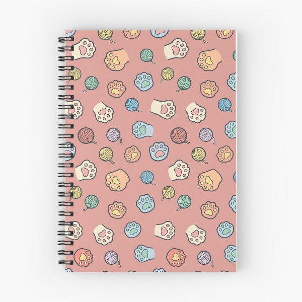 Item preview, Cute Cat Paws And Yarn Seamless Pastel Pattern designed and sold by StickVerse by Owais.