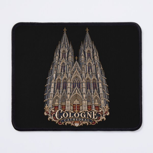 Item preview, Cologne Cathedral Embroidery – Kölner Dom Gothic Architecture Art designed and sold by Emoji Emblems.