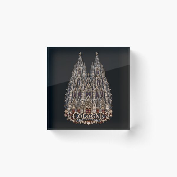 Item preview, Cologne Cathedral Embroidery – Kölner Dom Gothic Architecture Art designed and sold by Emoji Emblems.