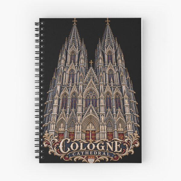 Item preview, Cologne Cathedral Embroidery – Kölner Dom Gothic Architecture Art designed and sold by Emoji Emblems.