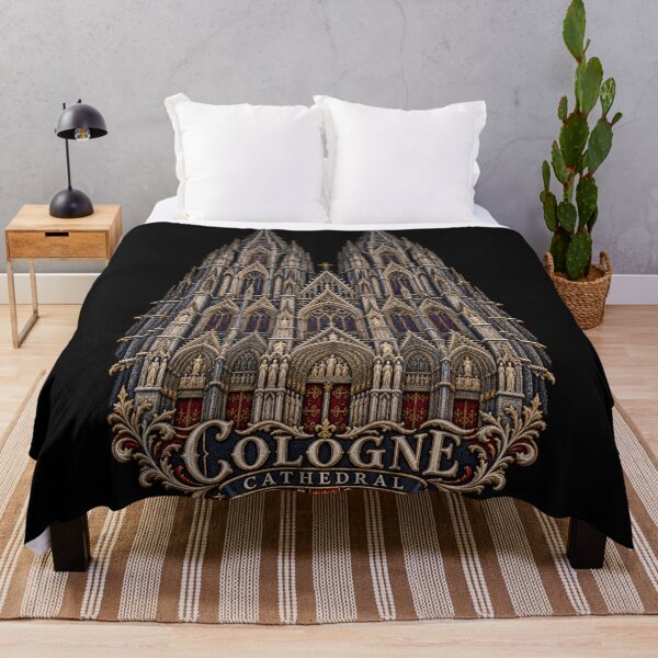 Item preview, Cologne Cathedral Embroidery – Kölner Dom Gothic Architecture Art designed and sold by Emoji Emblems.