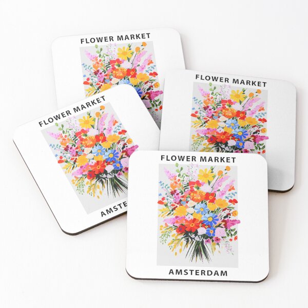 Item preview, Flower Market Amsterdam Poster designed and sold by aplick zamaen.