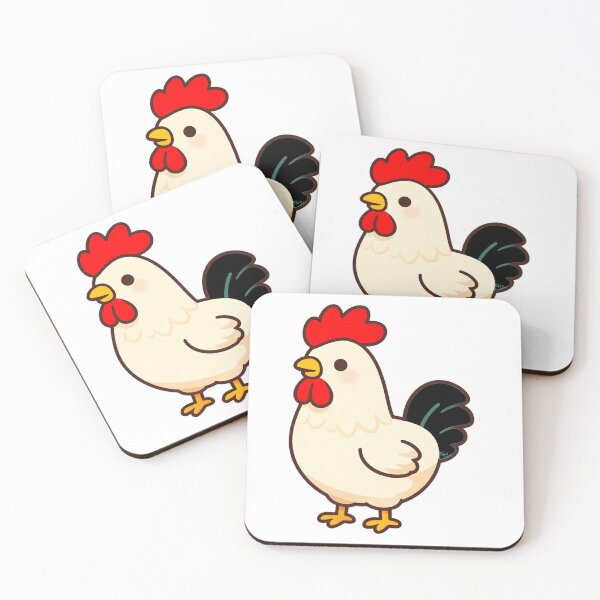 Item preview, Adorable Plump White Cockerel Vector Art designed and sold by borbanmaleno.