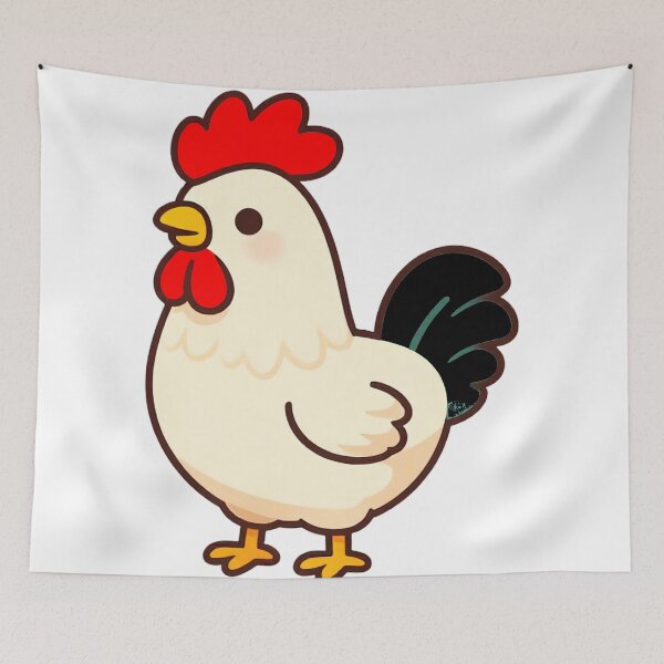 Item preview, Adorable Plump White Cockerel Vector Art designed and sold by borbanmaleno.