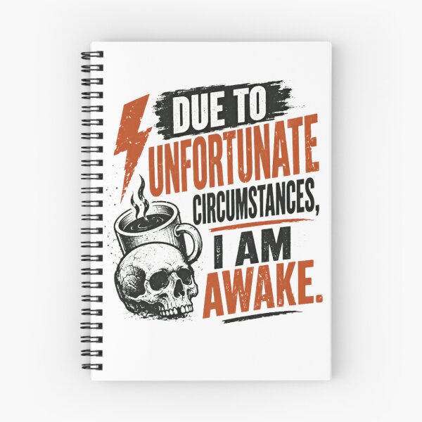 Item preview, Due To Unfortunate Circumstances, I Am Awake Coffee Morning Humor designed and sold by HumansStuck12.