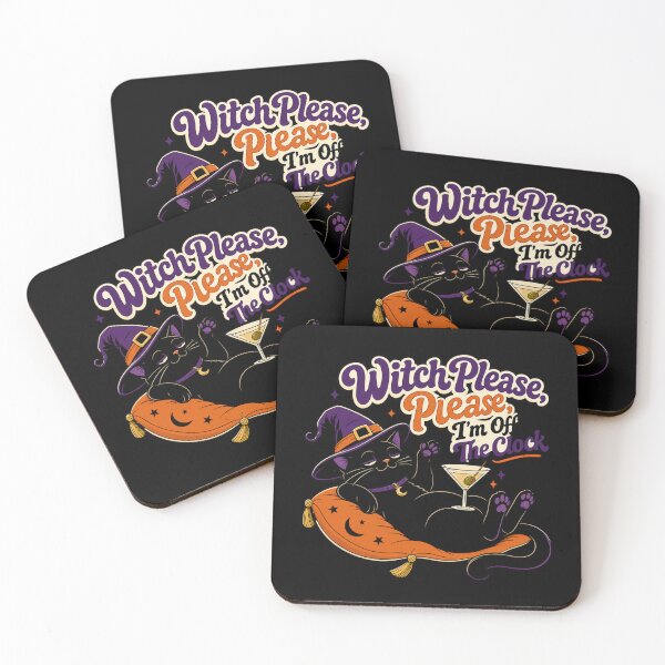 Item preview, Witch Please I'm Off The Clock Shirt, Comfort Colors® Black Cat Cocktail Tee, Funny Halloween Bartender Graphic designed and sold by TshirtsLabs.