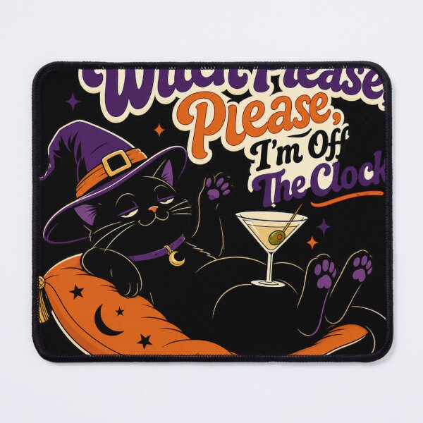 Item preview, Witch Please I'm Off The Clock Shirt, Comfort Colors® Black Cat Cocktail Tee, Funny Halloween Bartender Graphic designed and sold by TshirtsLabs.