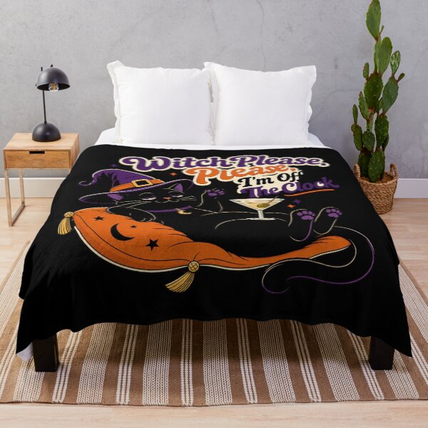 Item preview, Witch Please I'm Off The Clock Shirt, Comfort Colors® Black Cat Cocktail Tee, Funny Halloween Bartender Graphic designed and sold by TshirtsLabs.