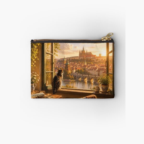 Item preview, Cat looking at Prague Castle designed and sold by VECINDARIO MULTIVERSO.
