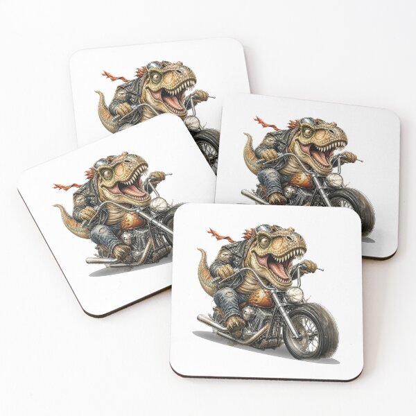 Item preview, Wild T-Rex Biker Riding a Roaring Custom Chopper designed and sold by Wilcox PhotoArt.