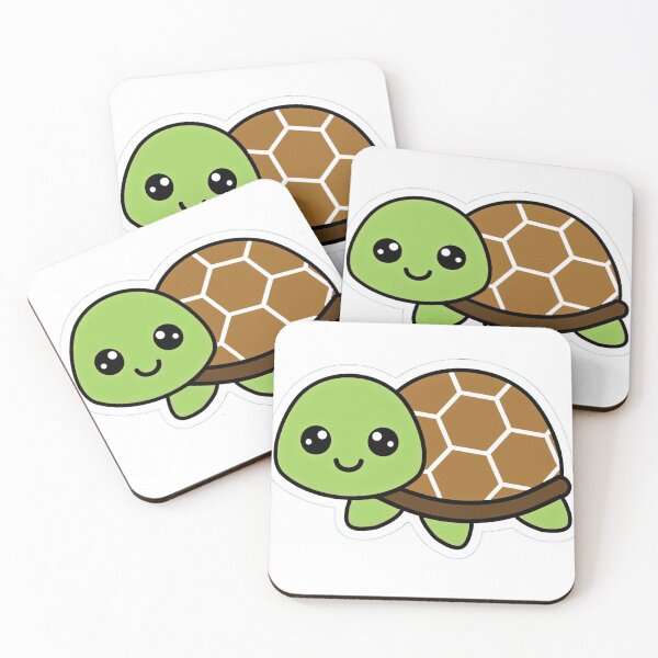 Item preview, Kawaii Cartoon Turtle Sticker Illustration designed and sold by borbanmaleno.