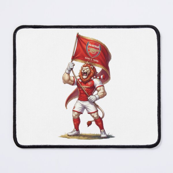 Item preview, Mighty Roaring Lion Mascot Flag Bearer Football Art designed and sold by annaarthk.