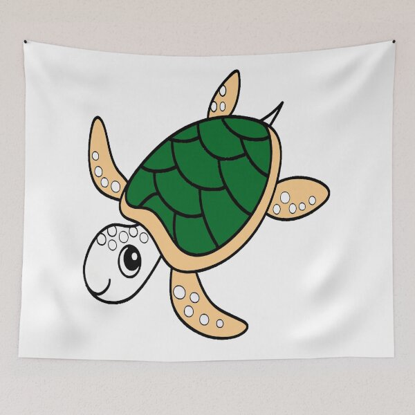 Item preview, Cute Cartoon Sea Turtle Clipart designed and sold by borbanmaleno.