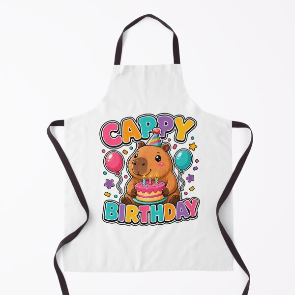 Item preview, Cappy Birthday Cute Capybara with Cake designed and sold by WeirdlyMild.