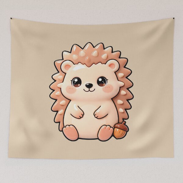 Item preview, Cute Hedgehog with Acorn designed and sold by Raloel Art.