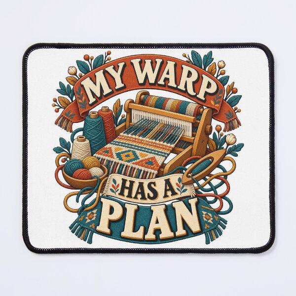 Item preview, My Warp Has a Plan – Illustrated Loom Humor designed and sold by UrbanCanvvas.