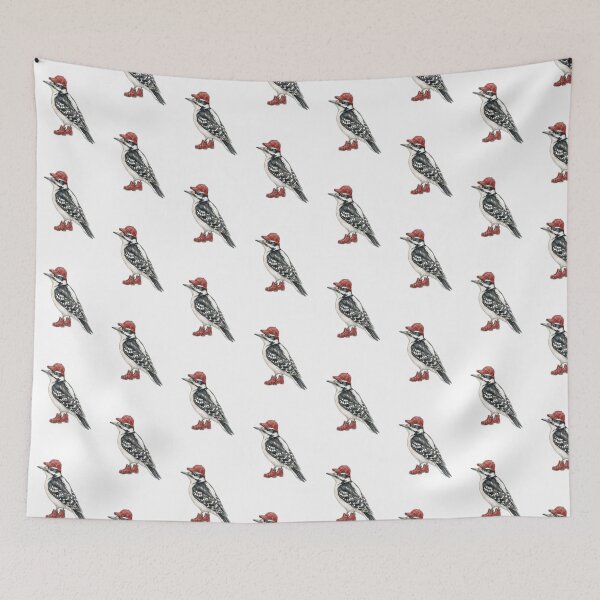 Item preview, Woodpecker Plaid Cap designed and sold by Tiffany Roy.