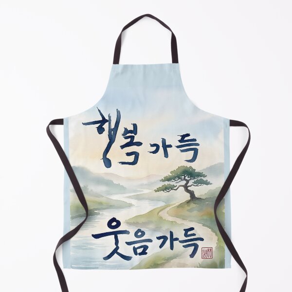 Item preview, Korean Calligraphy Watercolor Landscape Artwork designed and sold by K-Brush.