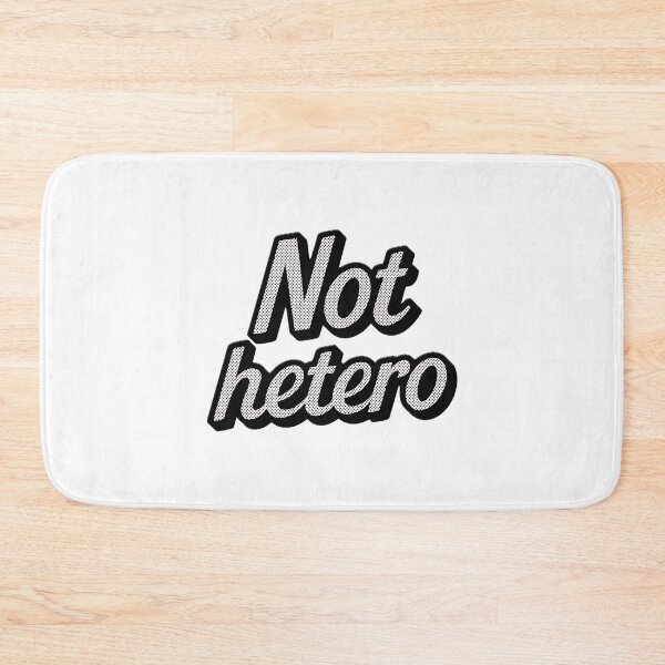 Item preview, Not Hetero Funny Queer Typography Retro Pop Art designed and sold by ZhivanCrimson.