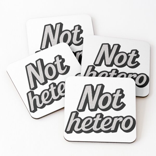 Item preview, Not Hetero Funny Queer Typography Retro Pop Art designed and sold by ZhivanCrimson.