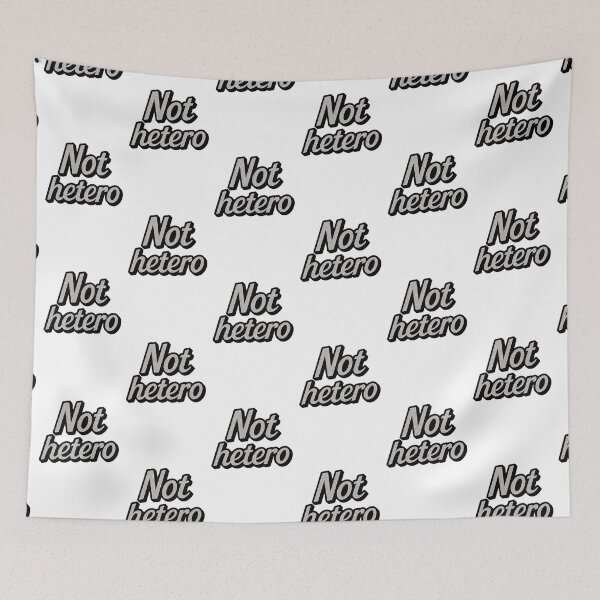 Item preview, Not Hetero Funny Queer Typography Retro Pop Art designed and sold by ZhivanCrimson.