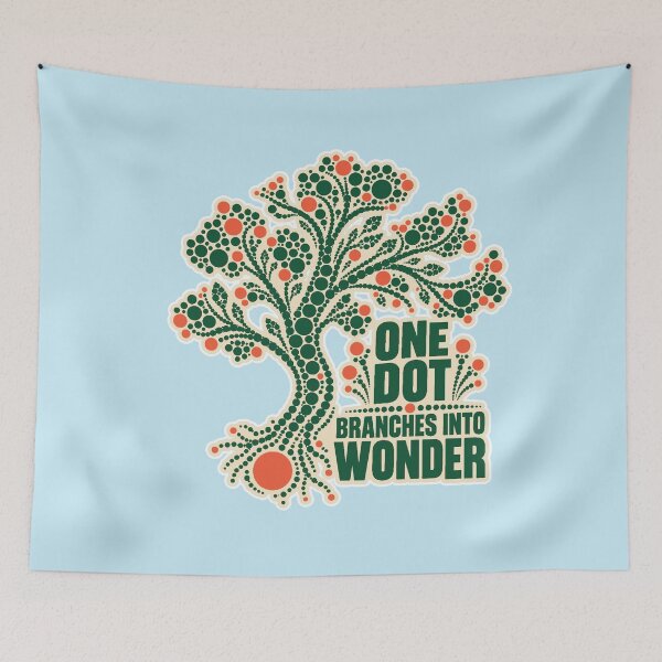 Item preview, International Dot Day Tree – One Dot Branches Into Wonder Dot Mosaic designed and sold by Jaani-T.