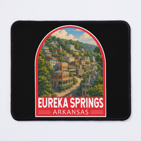 Item preview, Eureka Springs Arkansas Travel Art Emblem designed and sold by KrisSidDesigns.
