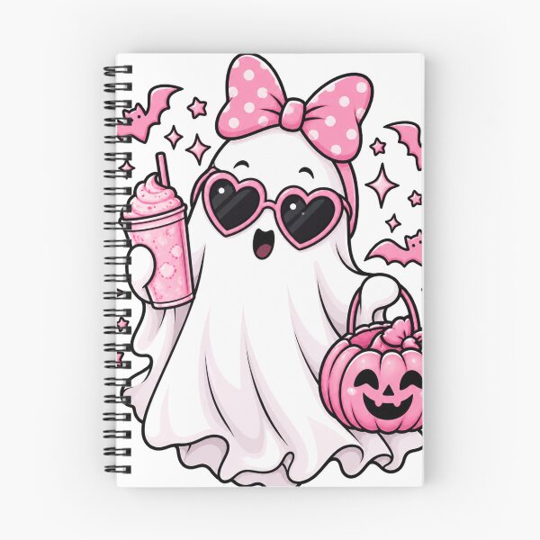 Item preview, Cute Pink Ghost Halloween Bow Heart Glasses Spooky designed and sold by will freed18.