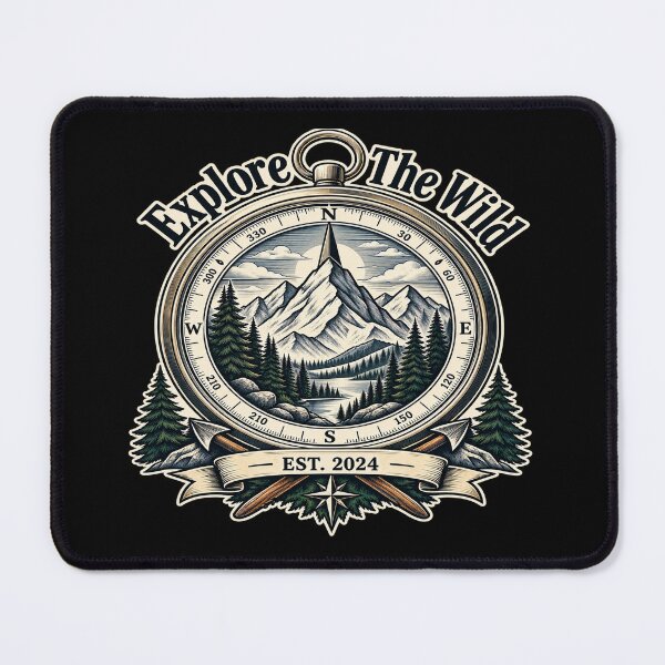 Item preview, Explore The Wild – Vintage Mountain Compass Adventure designed and sold by LmonioressXxx.