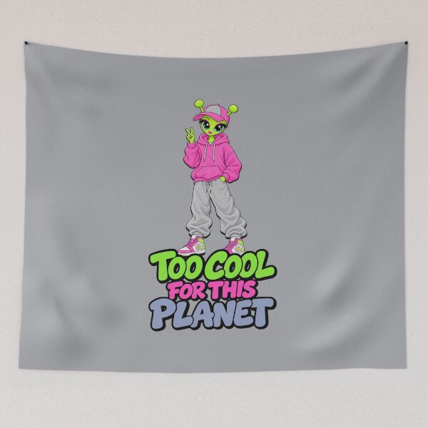 Item preview, Too Cool for This Planet – Alien Streetwear Girl designed and sold by Aimetoi.