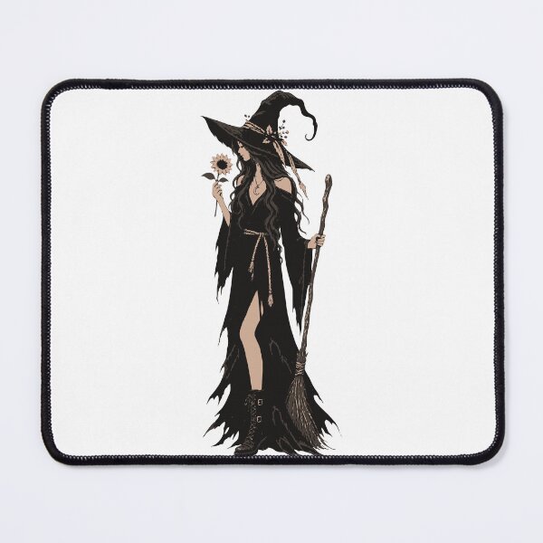 Item preview, Witch Holding a Sunflower Minimalist Gothic Halloween designed and sold by Sunday.Supply.