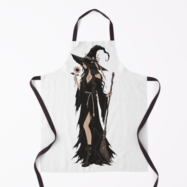 Item preview, Witch Holding a Sunflower Minimalist Gothic Halloween designed and sold by Sunday.Supply.