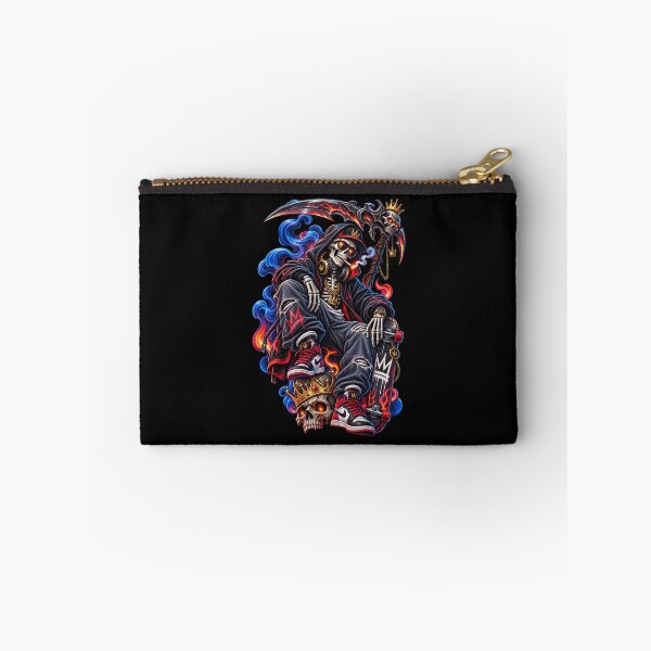 Item preview, Streetwear King Skeleton with Scythe and Skateboard Graphic designed and sold by KTD28_SHOP.