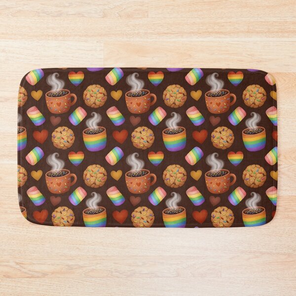 Item preview, Pride Rainbow Coffee Cookies Marshmallows Cute LGBT Pattern designed and sold by ZhivanCrimson.