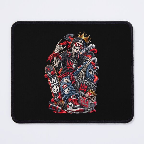 Item preview, Crown Skull Streetwear Skater Skeleton with Boombox Graphic designed and sold by KTD28_SHOP.