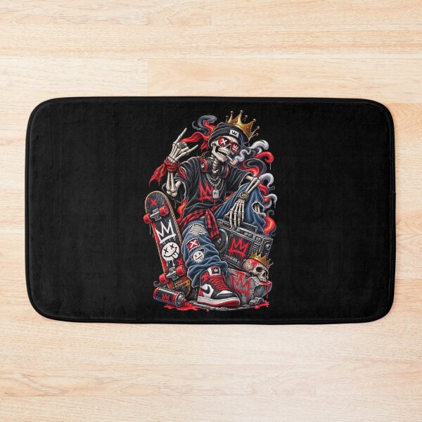 Item preview, Crown Skull Streetwear Skater Skeleton with Boombox Graphic designed and sold by KTD28_SHOP.