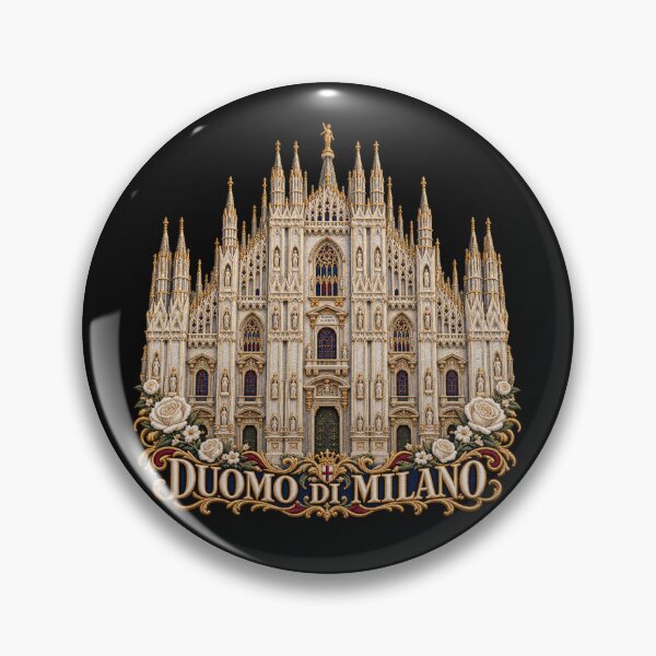 Item preview, Milan Cathedral Embroidery – Duomo di Milano Gothic Architecture Floral Art designed and sold by Emoji Emblems.