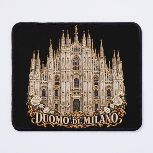Item preview, Milan Cathedral Embroidery – Duomo di Milano Gothic Architecture Floral Art designed and sold by Emoji Emblems.