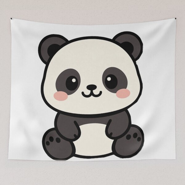Item preview, Adorable Chibi Panda Cub Drawing designed and sold by borbanmaleno.