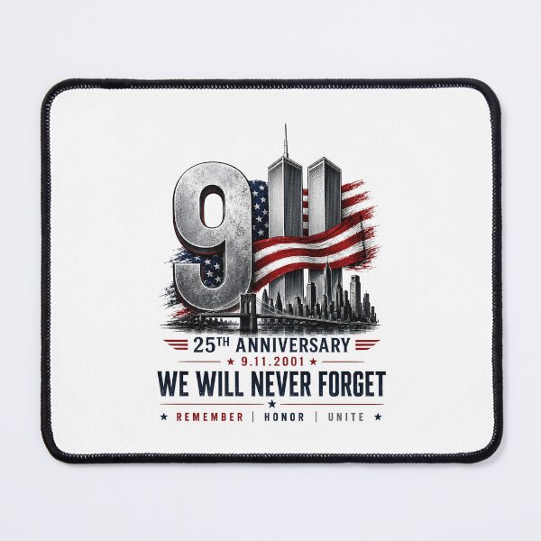 Item preview, 9/11 25th Anniversary, 25th Anniversary 9/11 Memorial, Never Forget Patriotic, September 11 Remembrance, Patriotic American Flag designed and sold by Cchotlan.