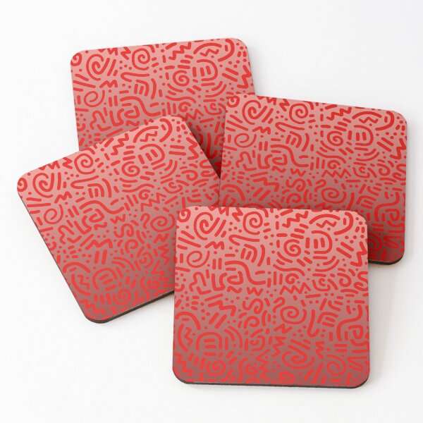 Item preview, Abstract Memphis Scribble – Retro 90s Line Art | Red designed and sold by Frohyou.