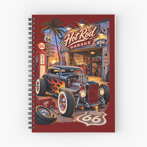 Item preview, Vintage Hot Rod Garage Route 66 designed and sold by Normandy Road Heritage™ - Vintage Garage Art.