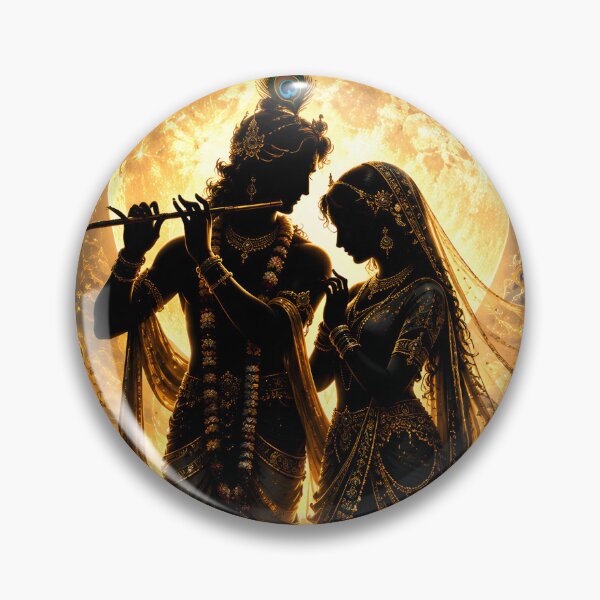 Item preview, Radha Krishna Divine Flute – Moonlit Vrindavan designed and sold by BlueStar45.